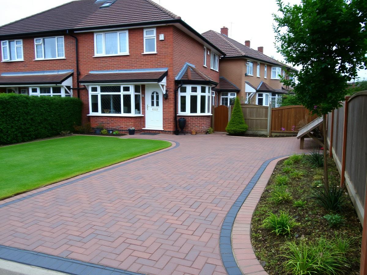 New block paving driveway and landscaped front garden